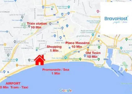 Apartment Bh - Promenade Des Anglais - Climatise, 4 Pers *